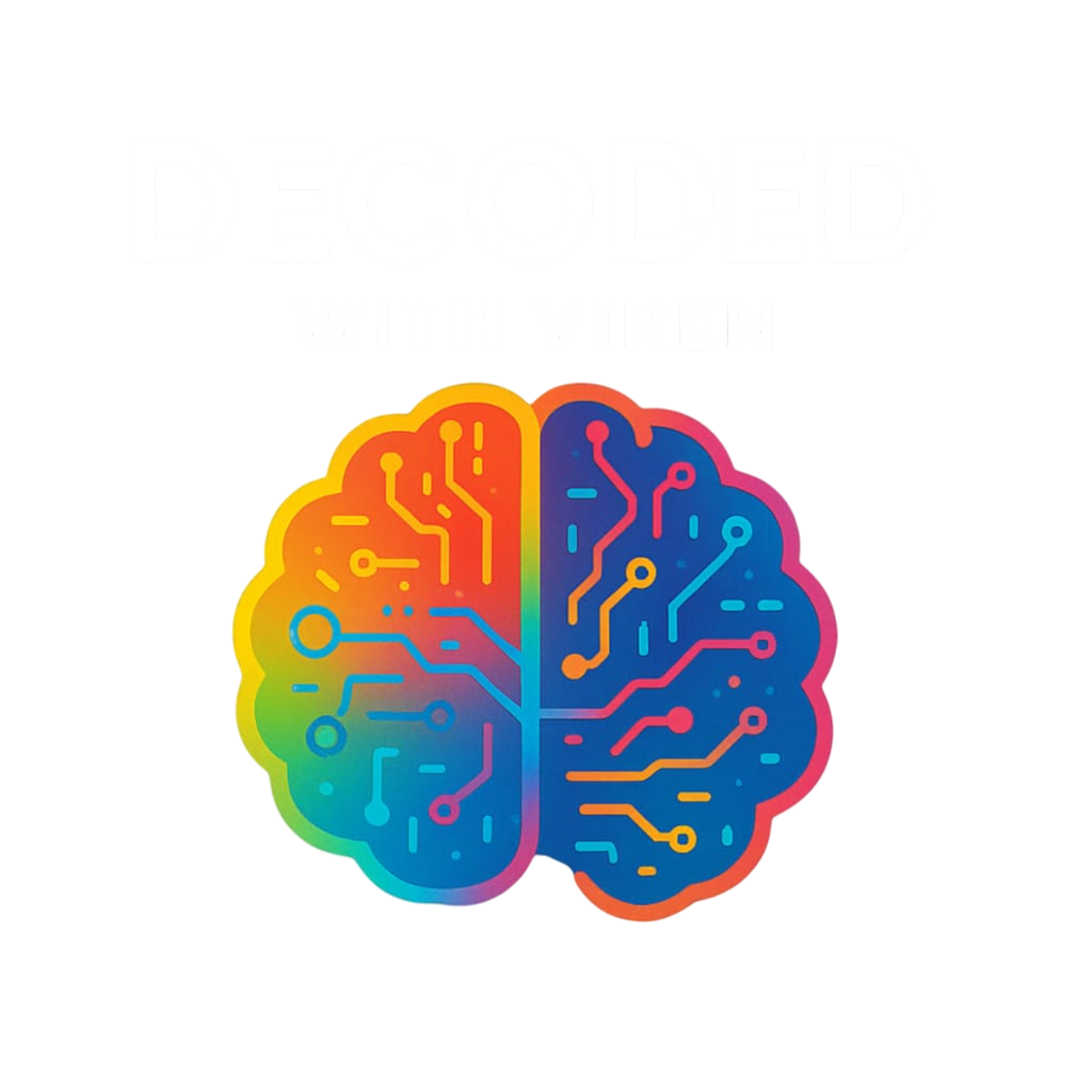 Decoded with Viren podcast logo